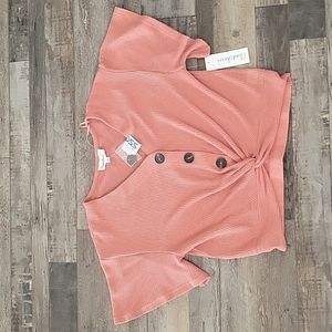 Women's Crop Top Knott Tie Blouse